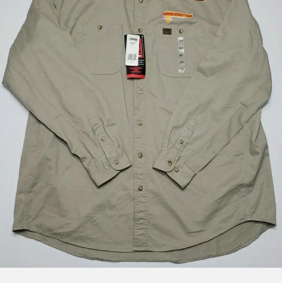 NWT RIGGS Longsleeve Khaki Work Shirt 3XT - Picture 4 of 6